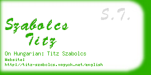 szabolcs titz business card